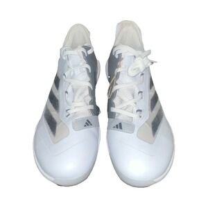7N19/ adidas Adizero Impact White Gray Baseball Cleats US Size 14 Medium Width